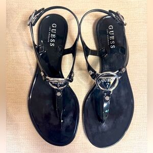 New Never Worn Guess patent leather sandals